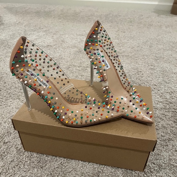 Steve Madden Luiza - Multi Color Studded Heels - Picture 2 of 9
